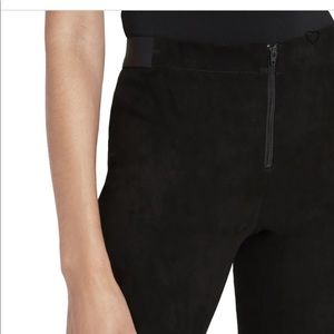 Alice and Olivia: Front Zip Suede Pants. Good Conditon